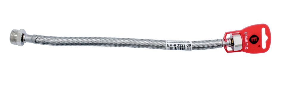 Stainless steel reinforced hose 80cm 1/2