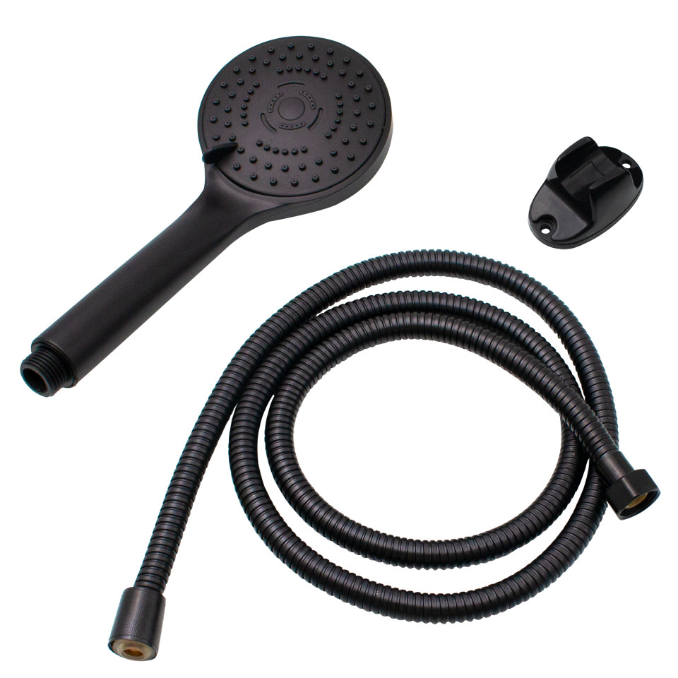 Sprchové hlavice 5 funkcií s hadicou MATTE BLACK